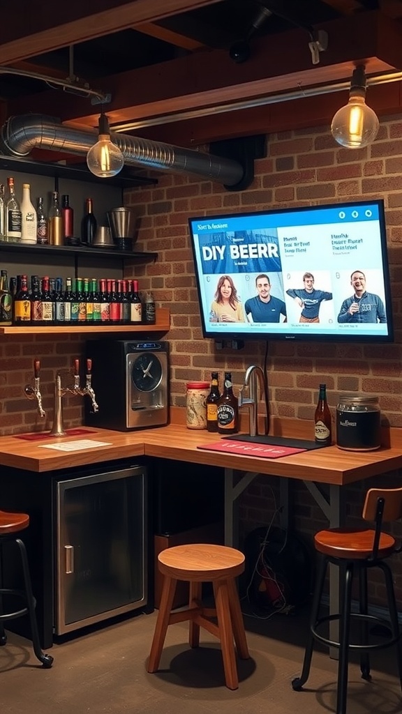 15 Stylish Basement Bar with Tv Ideas